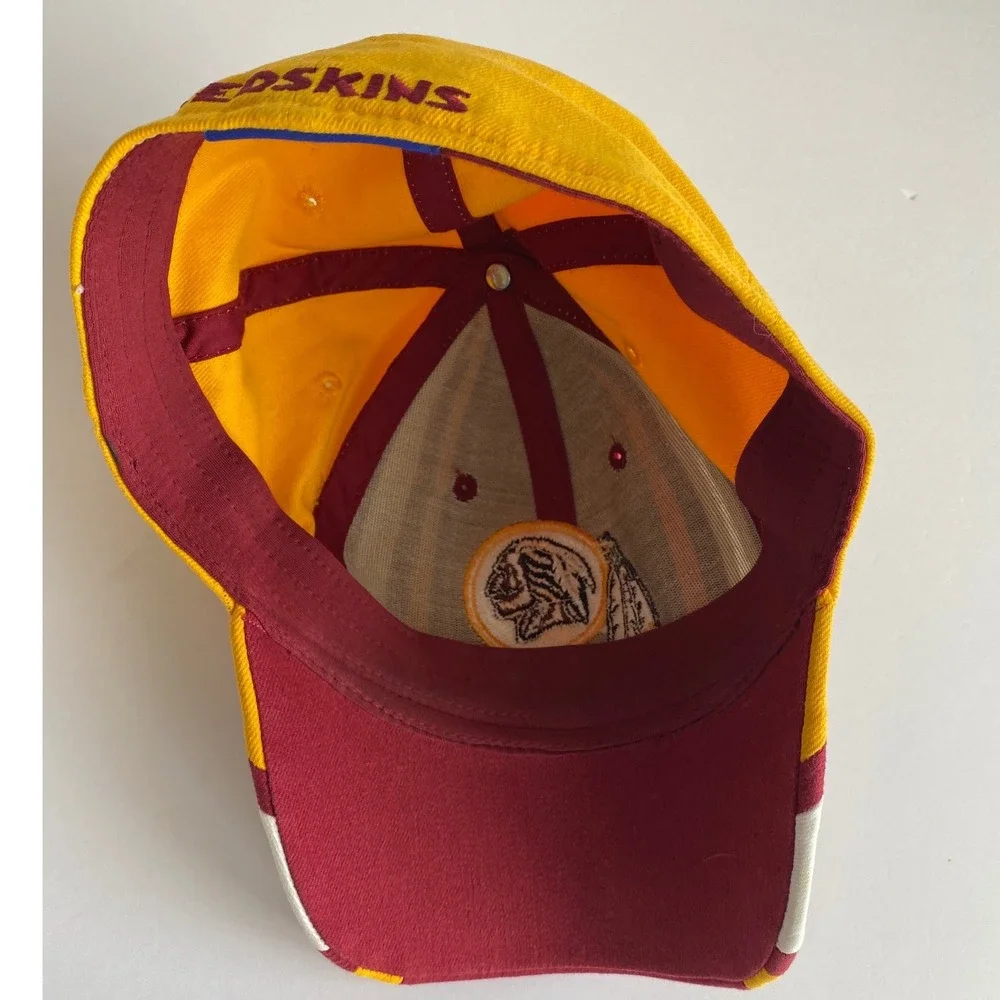 Vintage Redskins Hat Cap‎ Reebok NFL Equipment Adult One Size Gold Burgundy